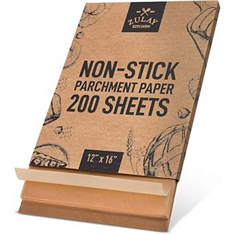 Zulay Kitchen 200 pc Parchment Paper Sheets - 12x16 Inch Unbleached Non-stick Baking Paper for Oven