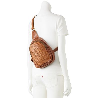 AmeriLeather Woven Crossbody Bag