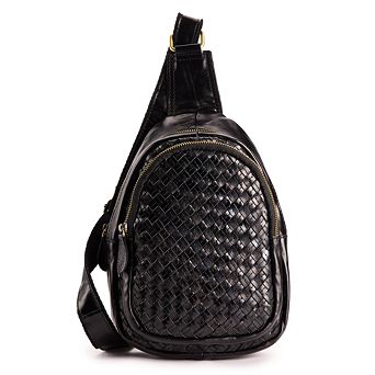 AmeriLeather Woven Crossbody Bag