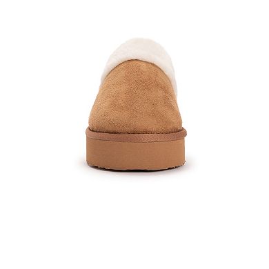 Women's MUK LUKS Microsuede Platform Scuff Slippers