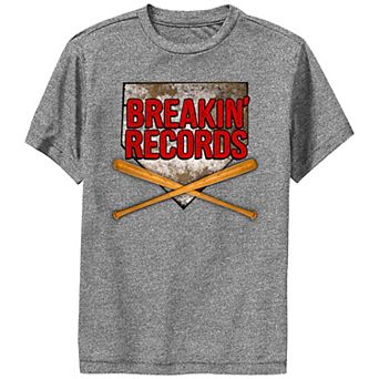 Boys Baseball Breaking Records Performance Graphic Tee