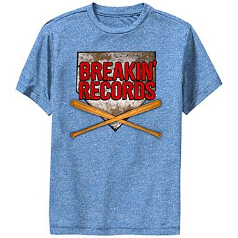 Boys Baseball Breaking Records Performance Graphic Tee