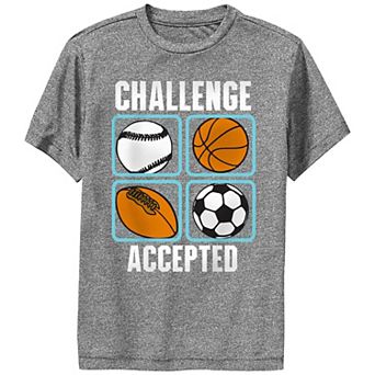 Boys Challenge Accepted Performance Graphic Tee