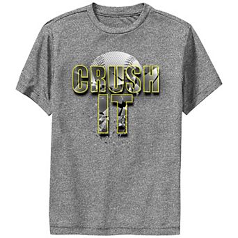 Boys Baseball Crush It Performance Graphic Tee