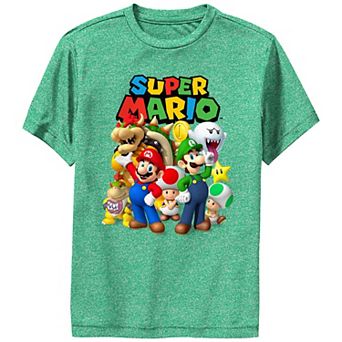 Boys Super Mario Bros Group Photo Performance Graphic Tee