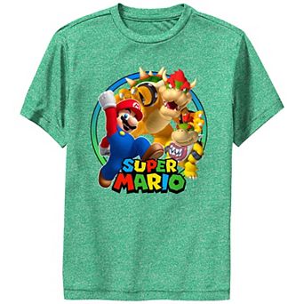 Boys Super Mario Bros With Bad Guys Performance Graphic Tee