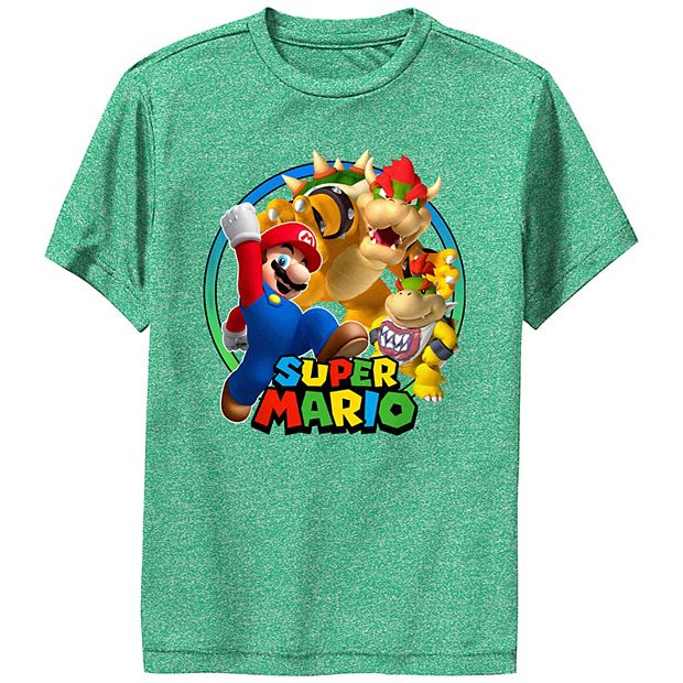 Boys Super Mario Bros With Bad Guys Performance Graphic Tee