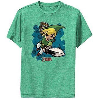 Boys 6-20 The Legend Of Zelda Link Attacking Performance Graphic Tee