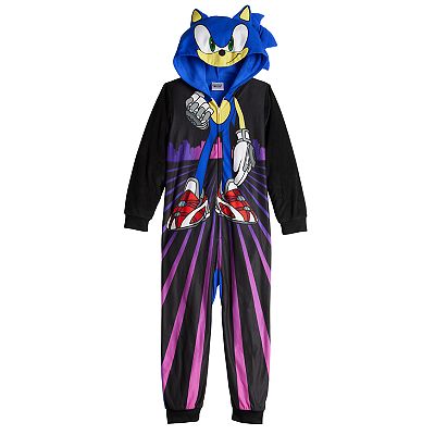 Sonic the hedgehog one piece pajamas hotsell