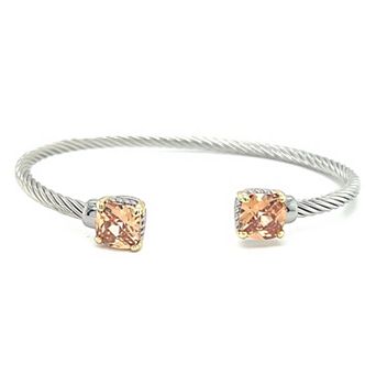 Juvell Two-Tone 18k Gold Plated Citrine Bracelet