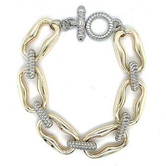 Juvell 18K Gold Plated Two-Tone Bracelet