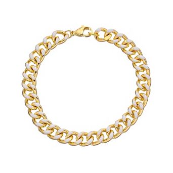 Juvell 18K Gold Plated White Accent Bracelet