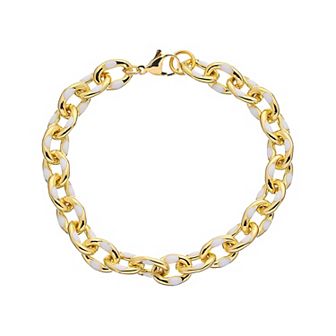 Juvell 18K Gold Plated White Accent Bracelet