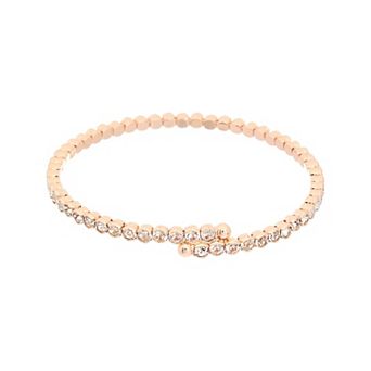 Juvell 18k Gold Plated Cubic Zirconia Bangle Bracelet
