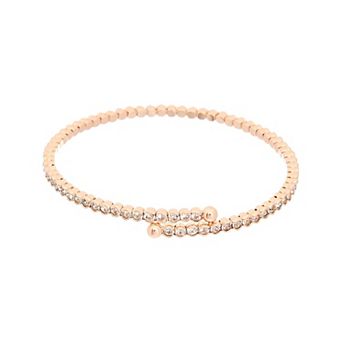 Juvell 18k Gold Plated Cubic Zirconia Bangle Bracelet