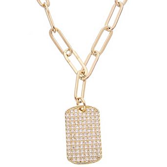 Juvell 18k Gold Plated Cubic Zirconia Pendant Necklace