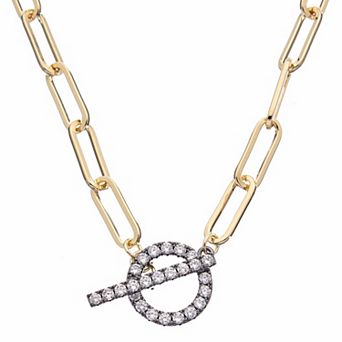 Juvell 18k Gold Plated Cubic Zirconia Necklace