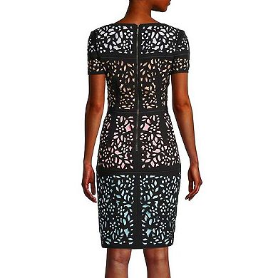 Women's Focus By Shani Ombre Laser Cutting Dress