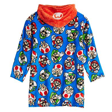 Boys 4-10 Super Mario Hooded Zip Robe