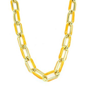 Juvell 18k Gold Plated Orange Accent Necklace