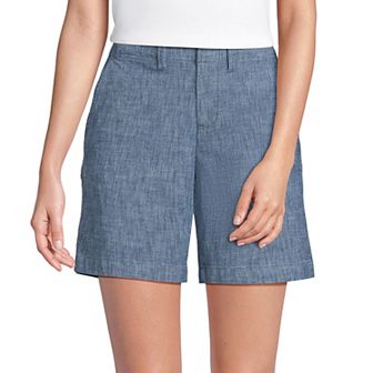 Women's Lands' End Elastic Back Classic Chino Shorts