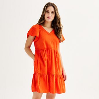 Women's Sonoma Goods For Life® V-Neck Tiered Dress