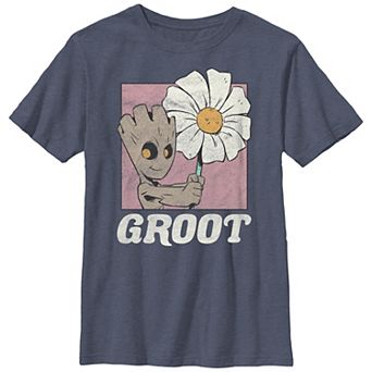 Boys Guardians Of The Galaxy Groot With Daisy Graphic Tee