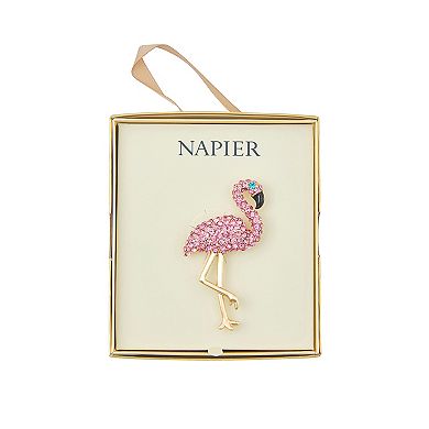 Napier Crystal Flamingo Pin