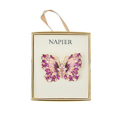 Napier Pink Butterfly Pin