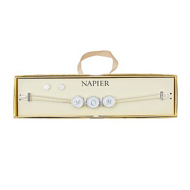 Napier Mom Bracelet & Stud Earring Set