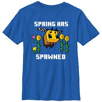 Boys Minecraft Spring Has Spawned Graphic Tee