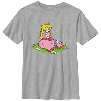 Boys 6-20 Super Mario Bros Princess Peach Picking Flowers Graphic Tee