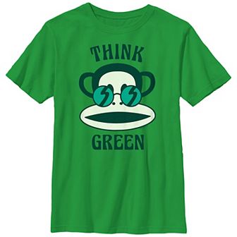 Boys Paul Frank Think Green Monkey Graphic Tee
