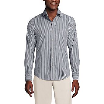 Men's Lands' End Traditional Fit Travel Button-Down Shirt