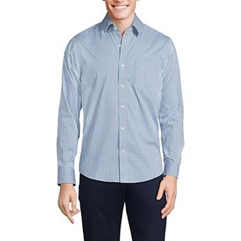 Men's Lands' End Traditional Fit Travel Button-Down Shirt