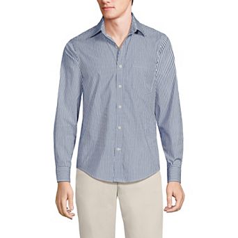 Men's Lands' End Traditional Fit Travel Button-Down Shirt