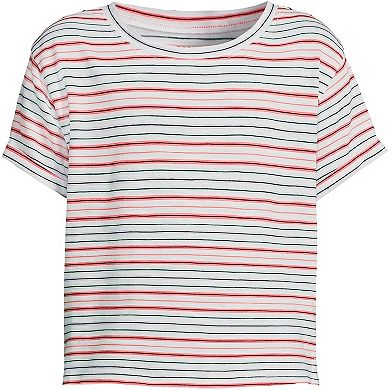 Girls 2-18 Lands' End Short Sleeve Slub Crewneck Top