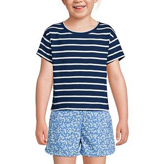 Girls 2-18 Lands' End Short Sleeve Slub Crewneck Top
