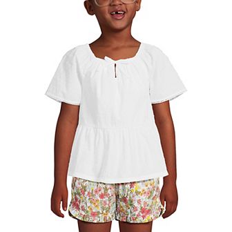 Girls 2-16 Lands' End Flutter Sleeve Tiered Peasant Top