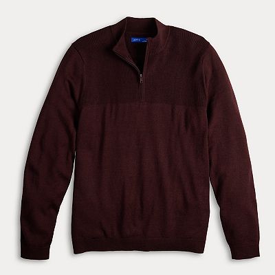 Men s Apt. 9 Merino Blend Quarter Zip Sweater