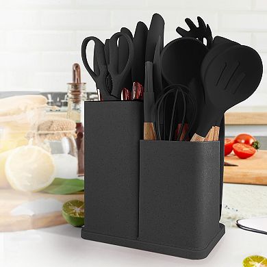 Silicone Cooking Utensils Set - Heat Resistant Kitchen Utensils, 19 Pieces Kitchen Utensil Set