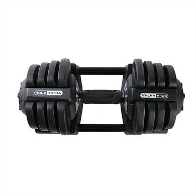 HolaHatha 3-in-1 Multifunctional Home Gym Workout Dumbbell Set Equipment, Black
