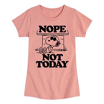 Girls 7-16 Peanuts Joe Cool Nope Not Today Tee