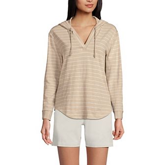 Women's Lands' End Slub Popover Hoodie