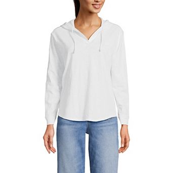 Women's Lands' End Slub Popover Hoodie