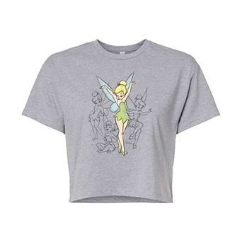 Disney's Tinker Bell Juniors' Tinker Bell Sketches Cropped Tee