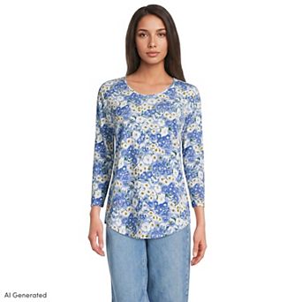 Women's Lands End Lightweight Jersey Tunic Top