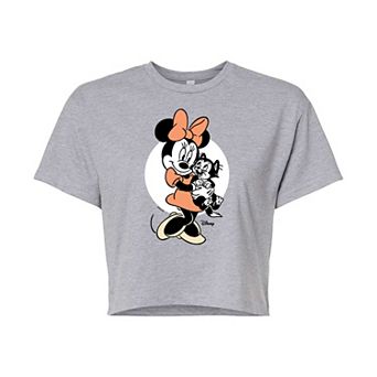 Disney's Minnie Mouse And Figaro Juniors' Cropped Tee