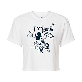 Disney's Minnie Mouse Juniors' Fun Cropped Tee