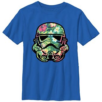 Boys 6-20 Star Wars Floral Storm Trooper Helmet Graphic Tee